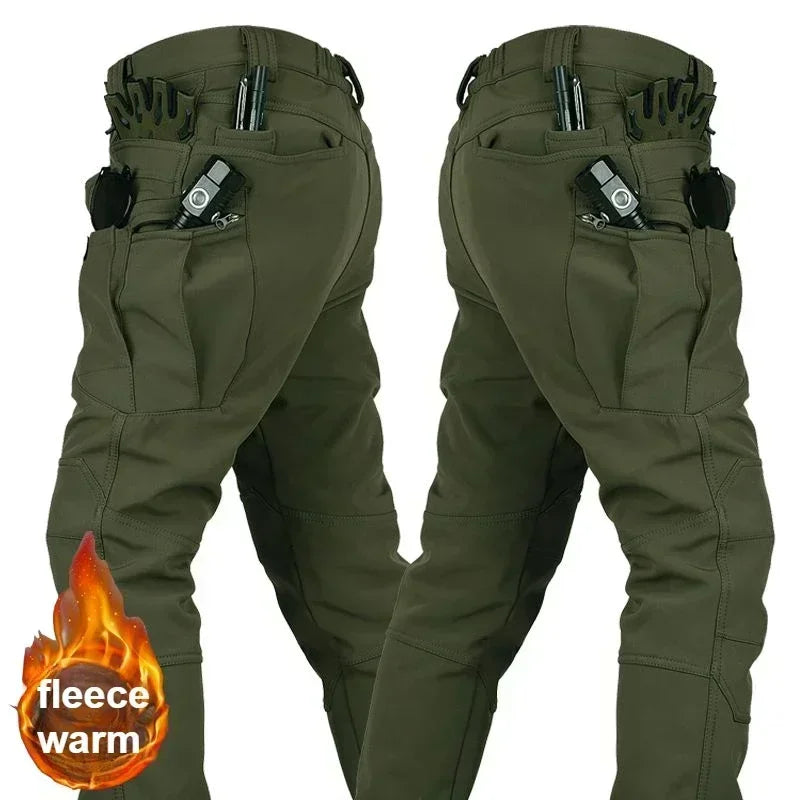 5XL 6XL Winter Outdoor Keep Warm Assault Wear Resistant Multiple Pockets Long Trousers Soft Shell Mountaineering Tactical Pants