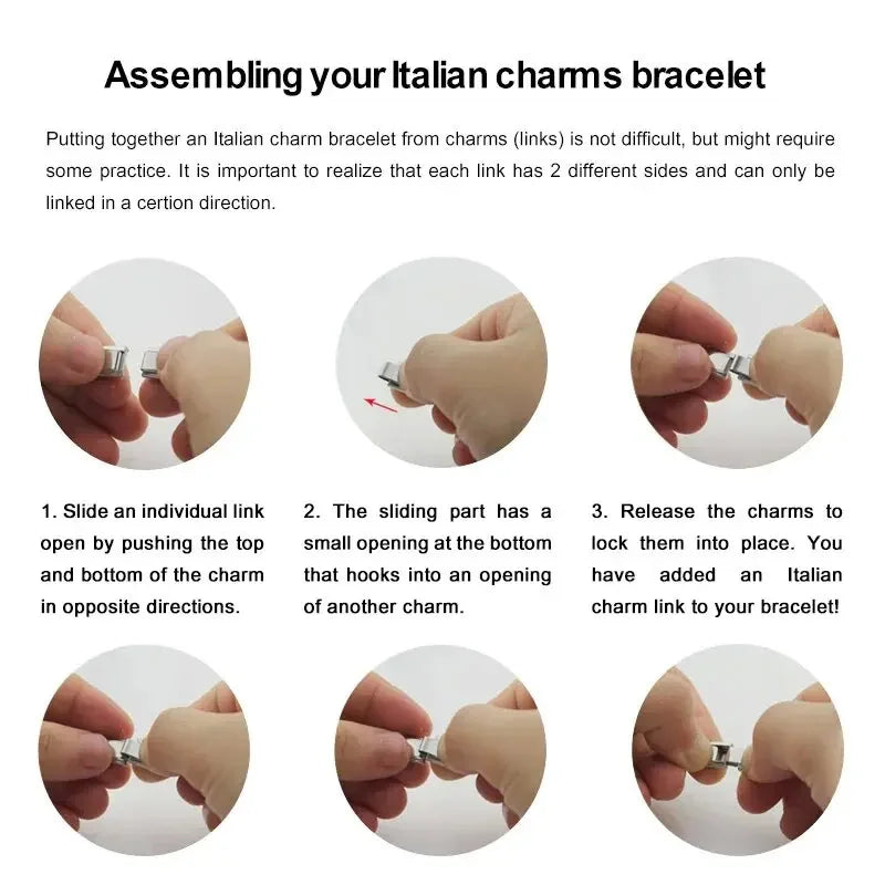 Yupsk Trendy Square Italy Stainless Steel Bracelets For Women Men HipHop Metal  Modules Stretchable Gift Birthday Party Jewelry