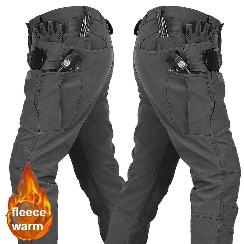 5XL 6XL Winter Outdoor Keep Warm Assault Wear Resistant Multiple Pockets Long Trousers Soft Shell Mountaineering Tactical Pants