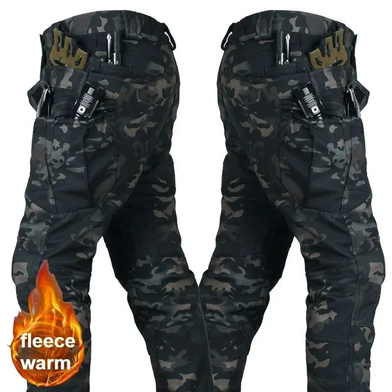 5XL 6XL Winter Outdoor Keep Warm Assault Wear Resistant Multiple Pockets Long Trousers Soft Shell Mountaineering Tactical Pants