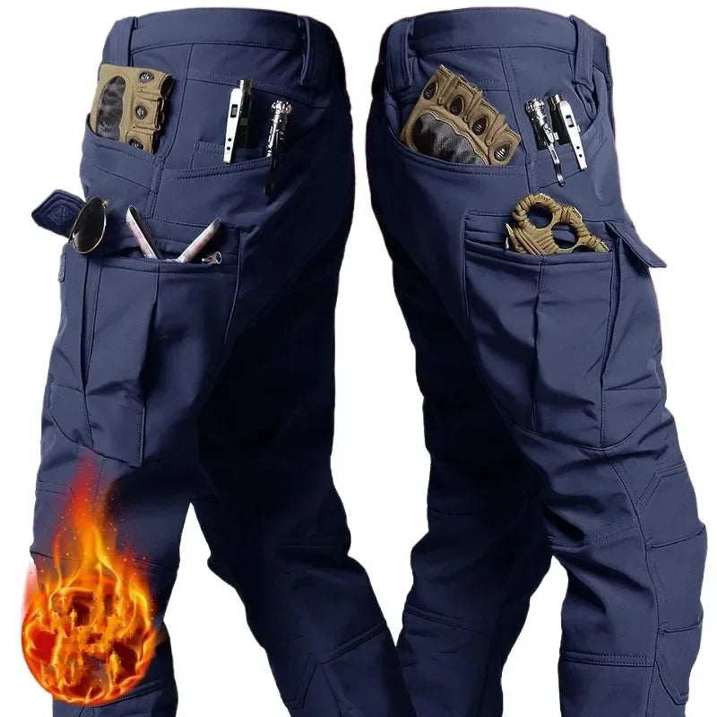 5XL 6XL Winter Outdoor Keep Warm Assault Wear Resistant Multiple Pockets Long Trousers Soft Shell Mountaineering Tactical Pants