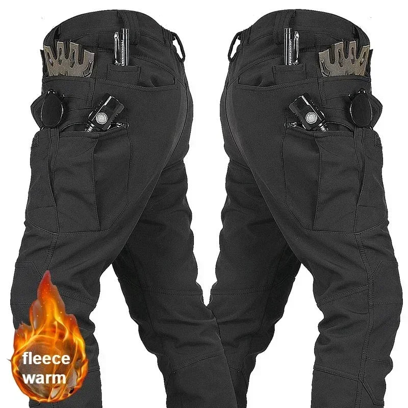 5XL 6XL Winter Outdoor Keep Warm Assault Wear Resistant Multiple Pockets Long Trousers Soft Shell Mountaineering Tactical Pants